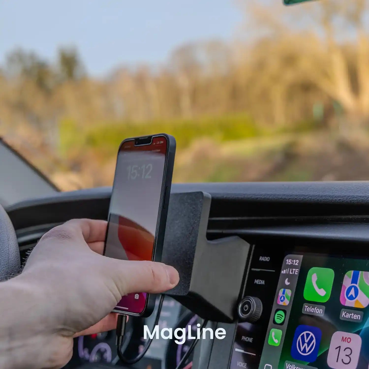 Handyhalterung VW T6.1 | MagSafe | CarPlay | AndroidAuto | Wireless-Charging