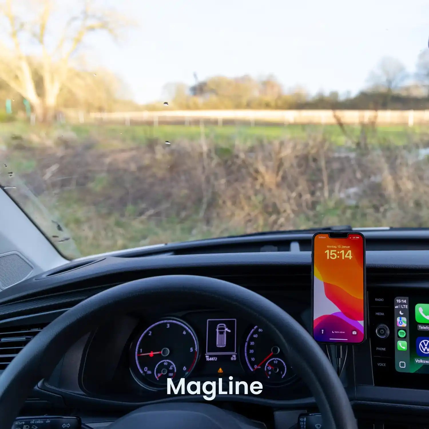 Handyhalterung VW T6.1 | MagSafe | CarPlay | AndroidAuto | Wireless-Charging