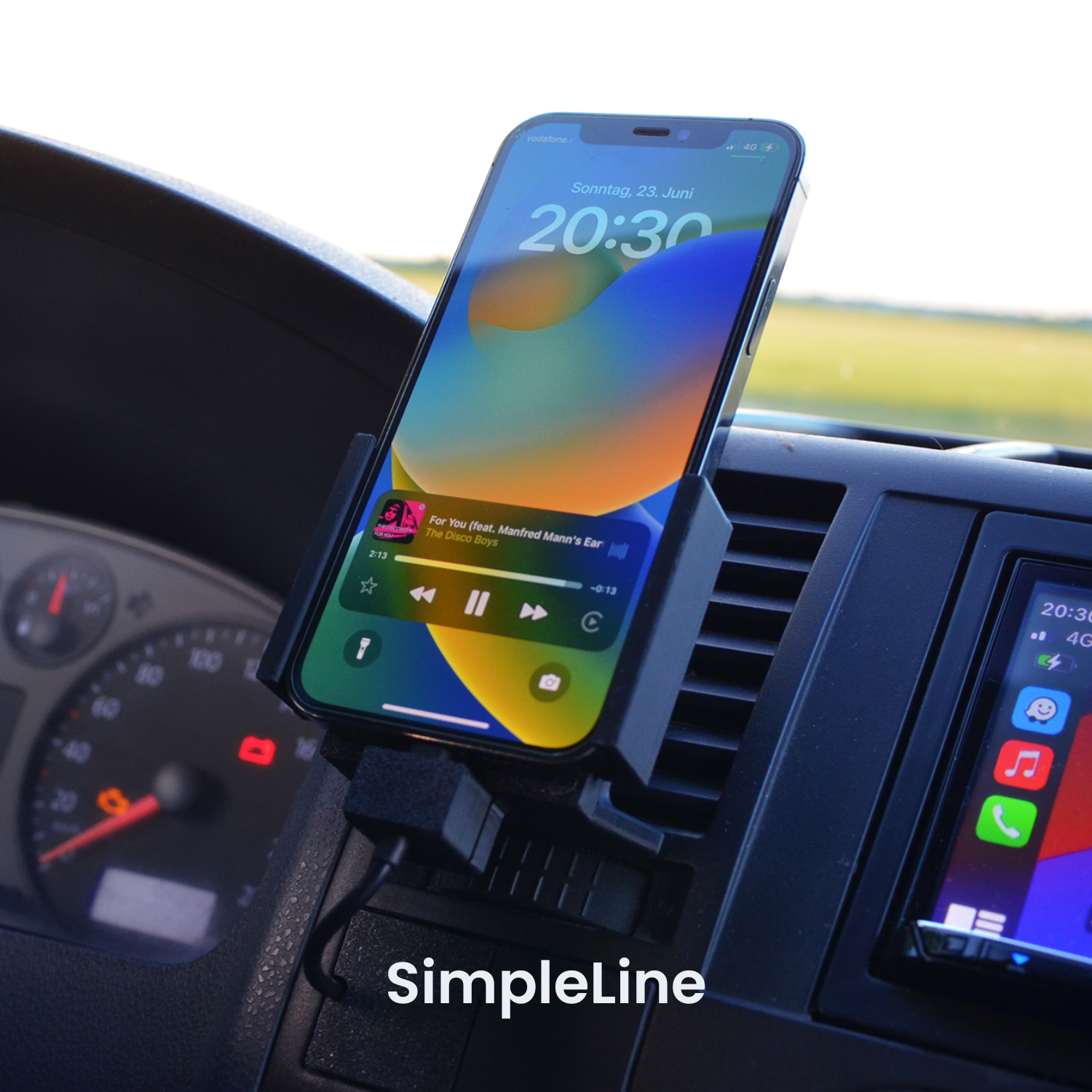 Handyhalterung VW T5 | MagSafe | CarPlay | AndroidAuto | Wireless-Charging