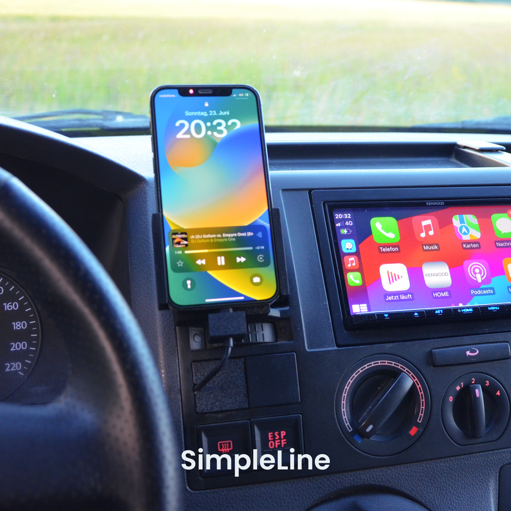 Handyhalterung VW T5 | MagSafe | CarPlay | AndroidAuto | Wireless-Charging