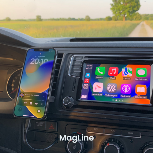 Handyhalterung VW T6 | MagSafe | CarPlay | AndroidAuto | Wireless-Charging