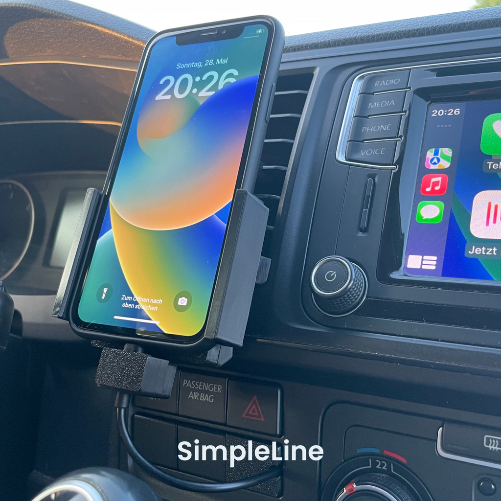 VW T6 mobile phone holder | MagSafe | CarPlay | AndroidAuto | Wireless charging 