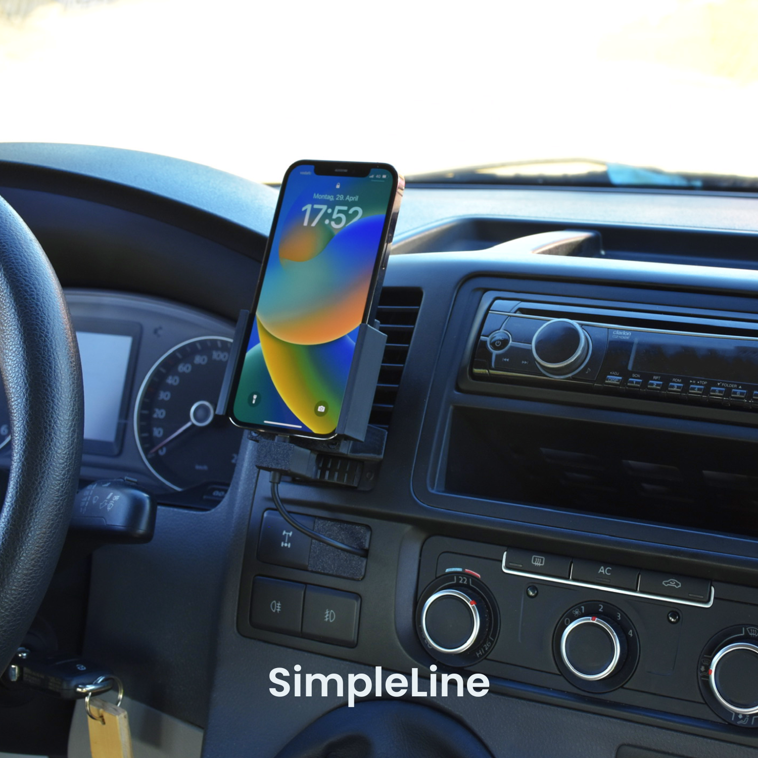 Handyhalterung VW T5.2 | MagSafe | CarPlay | AndroidAuto | Wireless-Charging