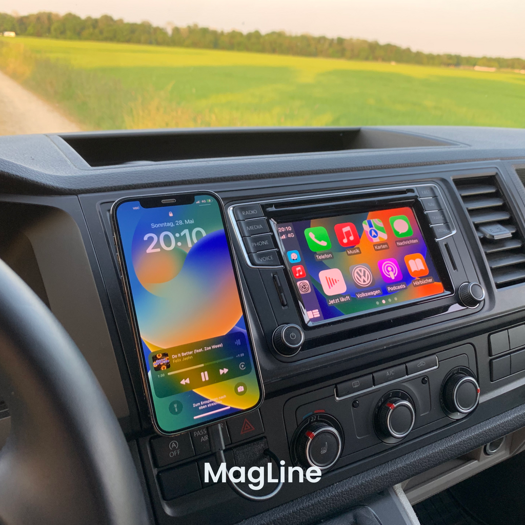 VW T6 mobile phone holder | MagSafe | CarPlay | AndroidAuto | Wireless charging 