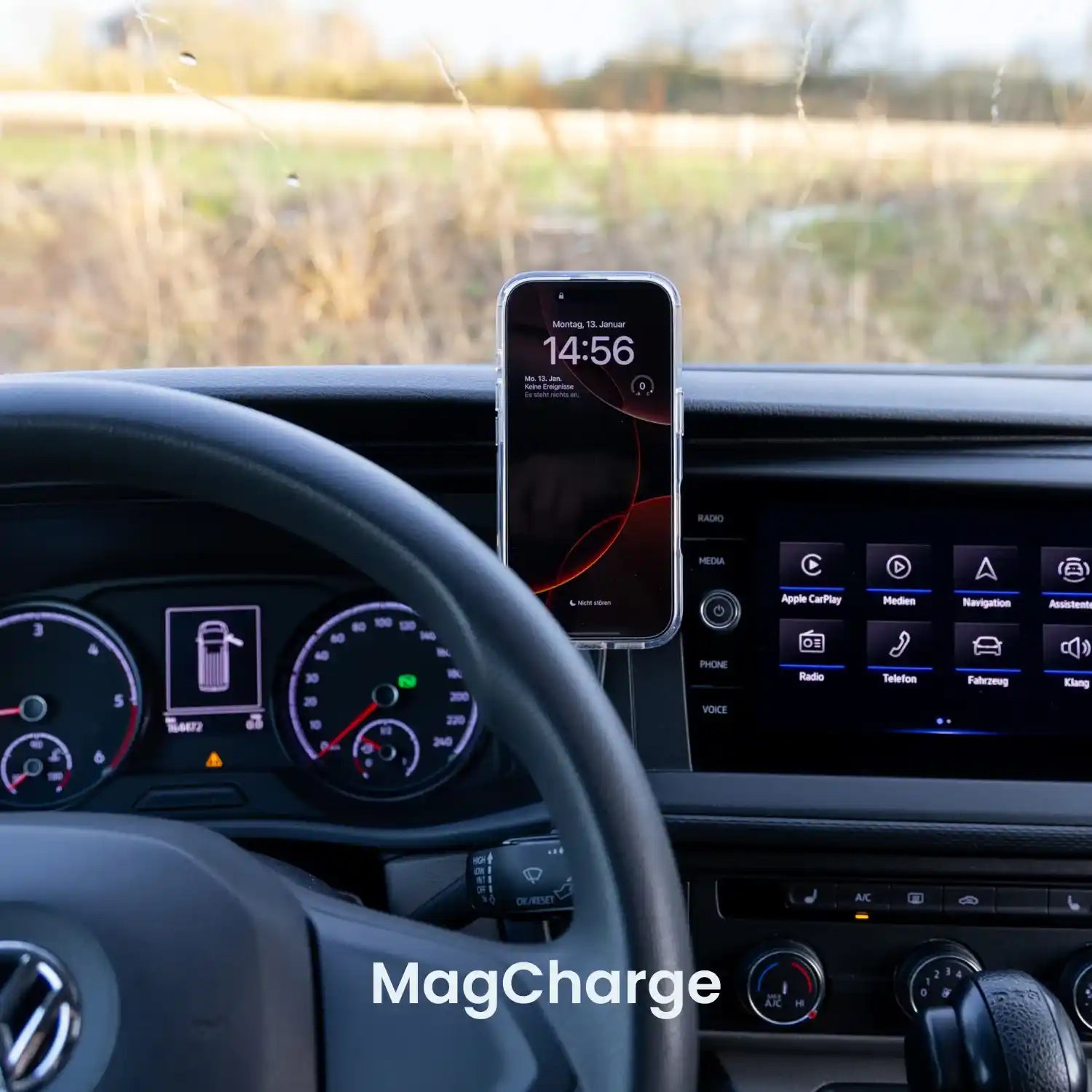 Handyhalterung VW T6.1 | MagSafe | CarPlay | AndroidAuto | Wireless-Charging