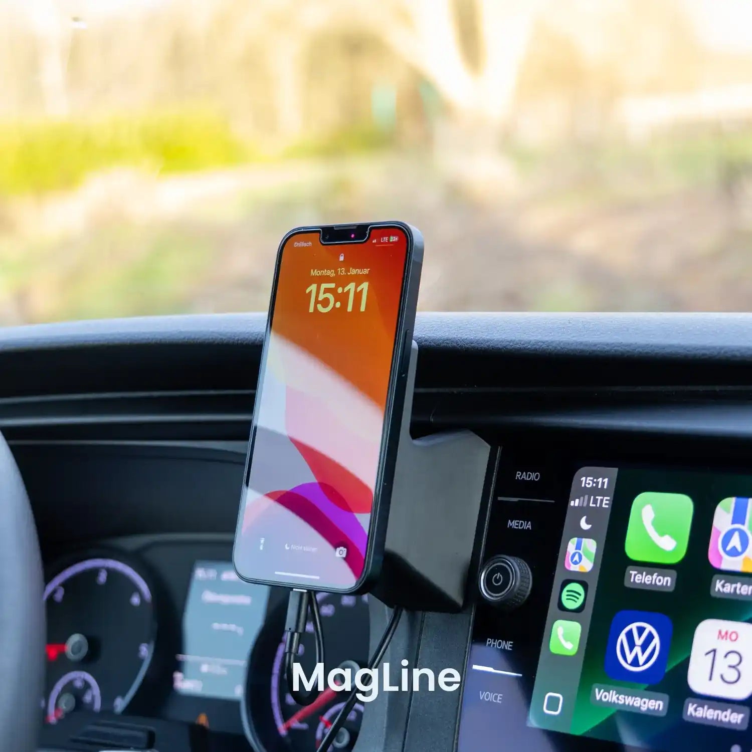 Handyhalterung VW T6.1 | MagSafe | CarPlay | AndroidAuto | Wireless-Charging
